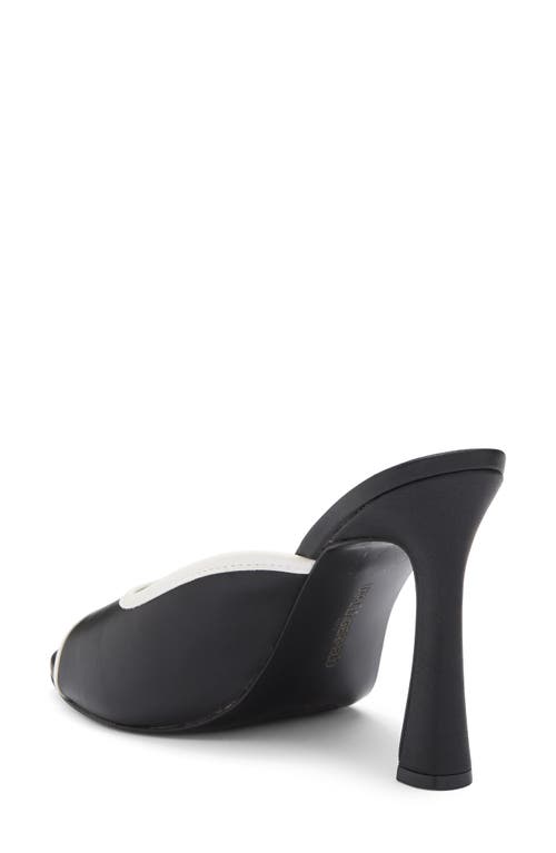 Shop Karl Lagerfeld Paris Chatura Slide Sandal In Black/bright White