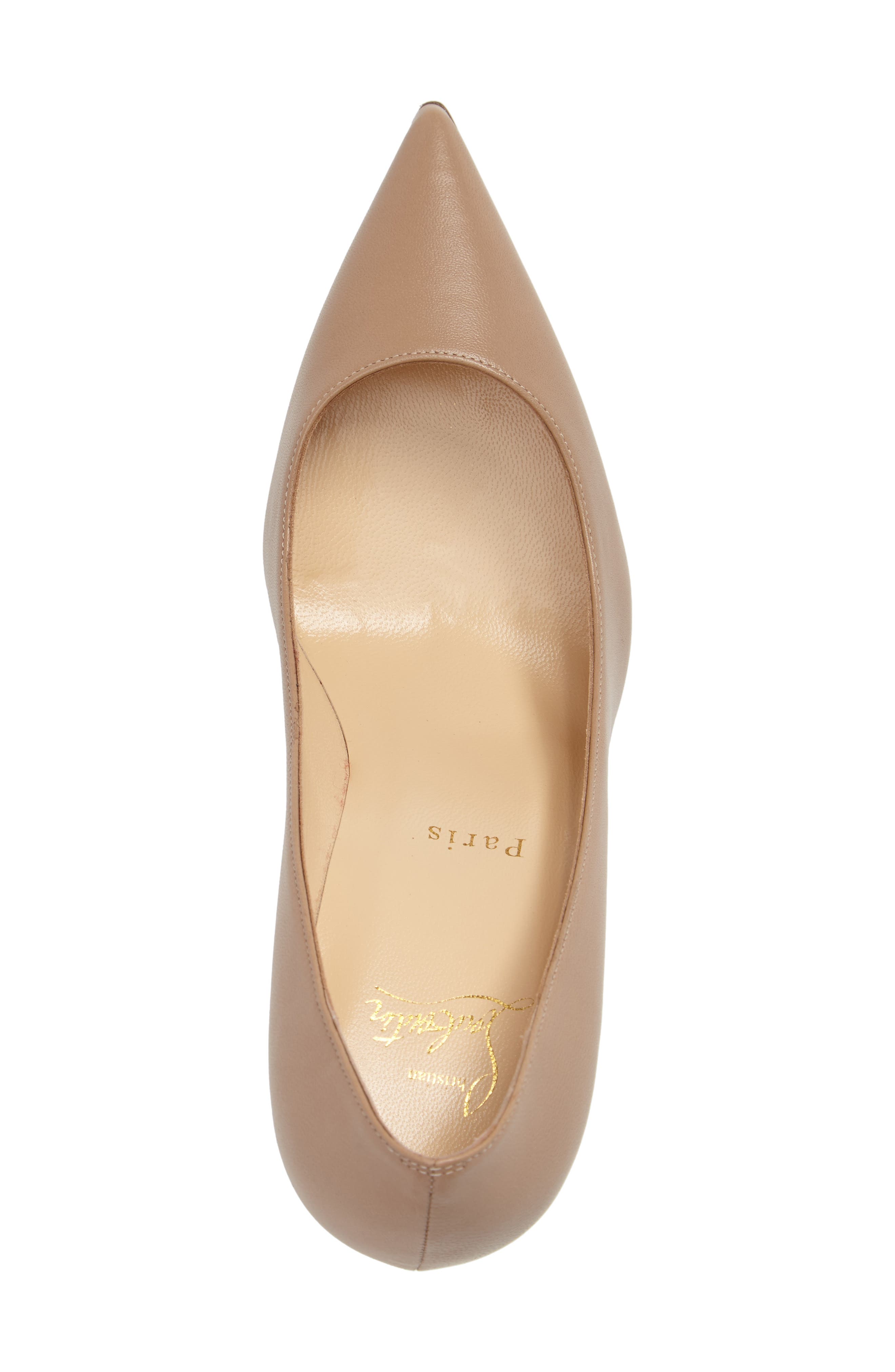 Decoltish Pointy Toe Pump, Alternate, color, NUDE LEATHER