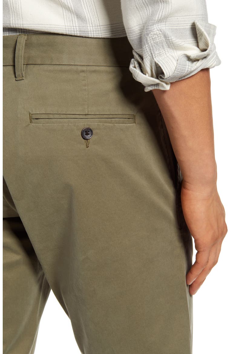 Ballard Slim Fit Peached Twill Chino Pants, Alternate, color, OLIVE GROVE