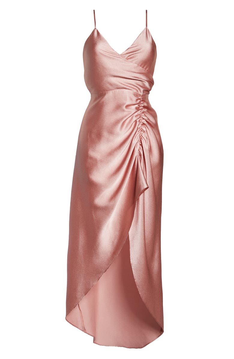Bellevue The Label Bridgette Ruched Slit Gown, Alternate, color,