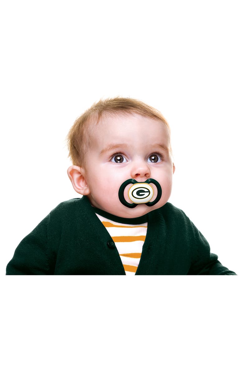 Green Bay Packers Pacifier 2-Pack, Alternate, color, Multicolor