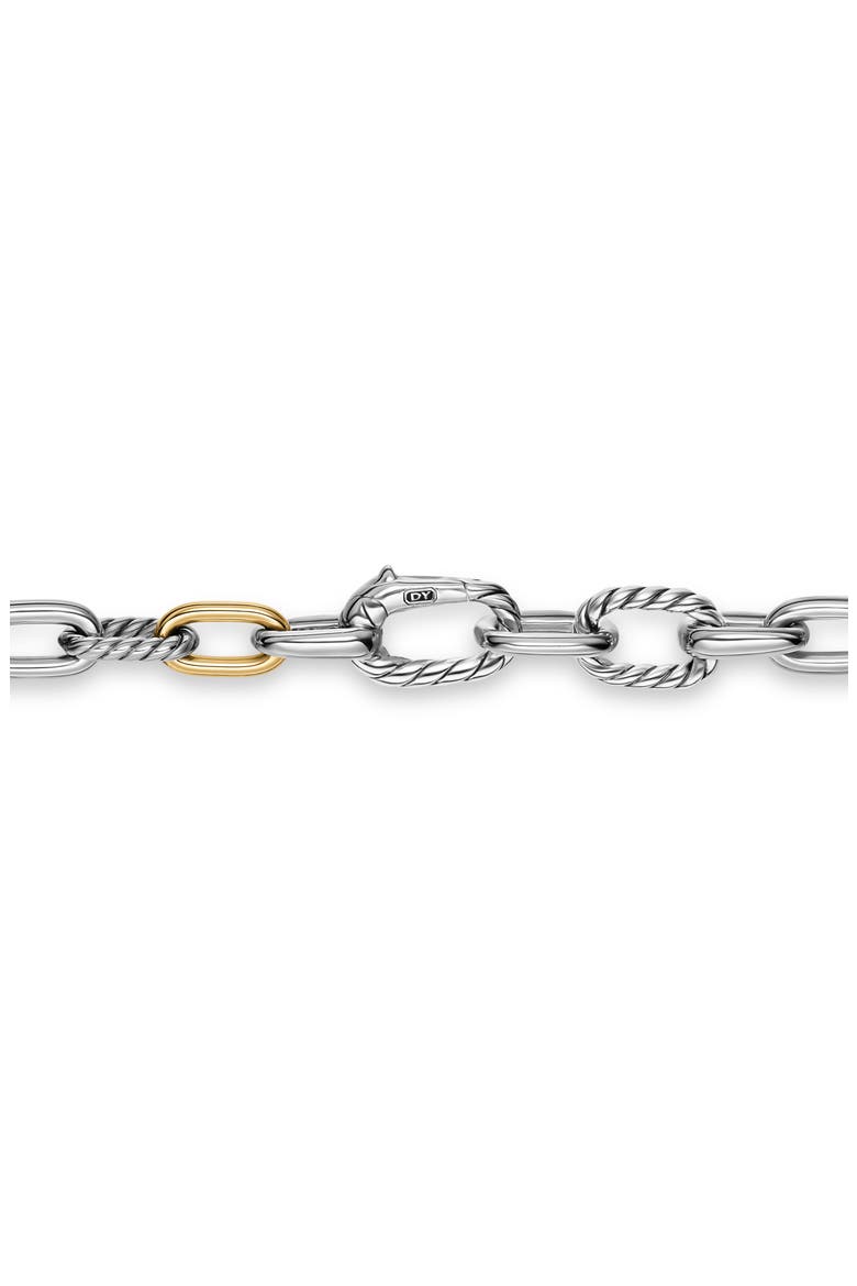 Men's DY Madison® Sterling Silver & 18K Yellow Gold Chain Necklace, 6mm, Alternate, color, SILVER