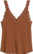 Wit & Wisdom Lace Trim Rib Camisole