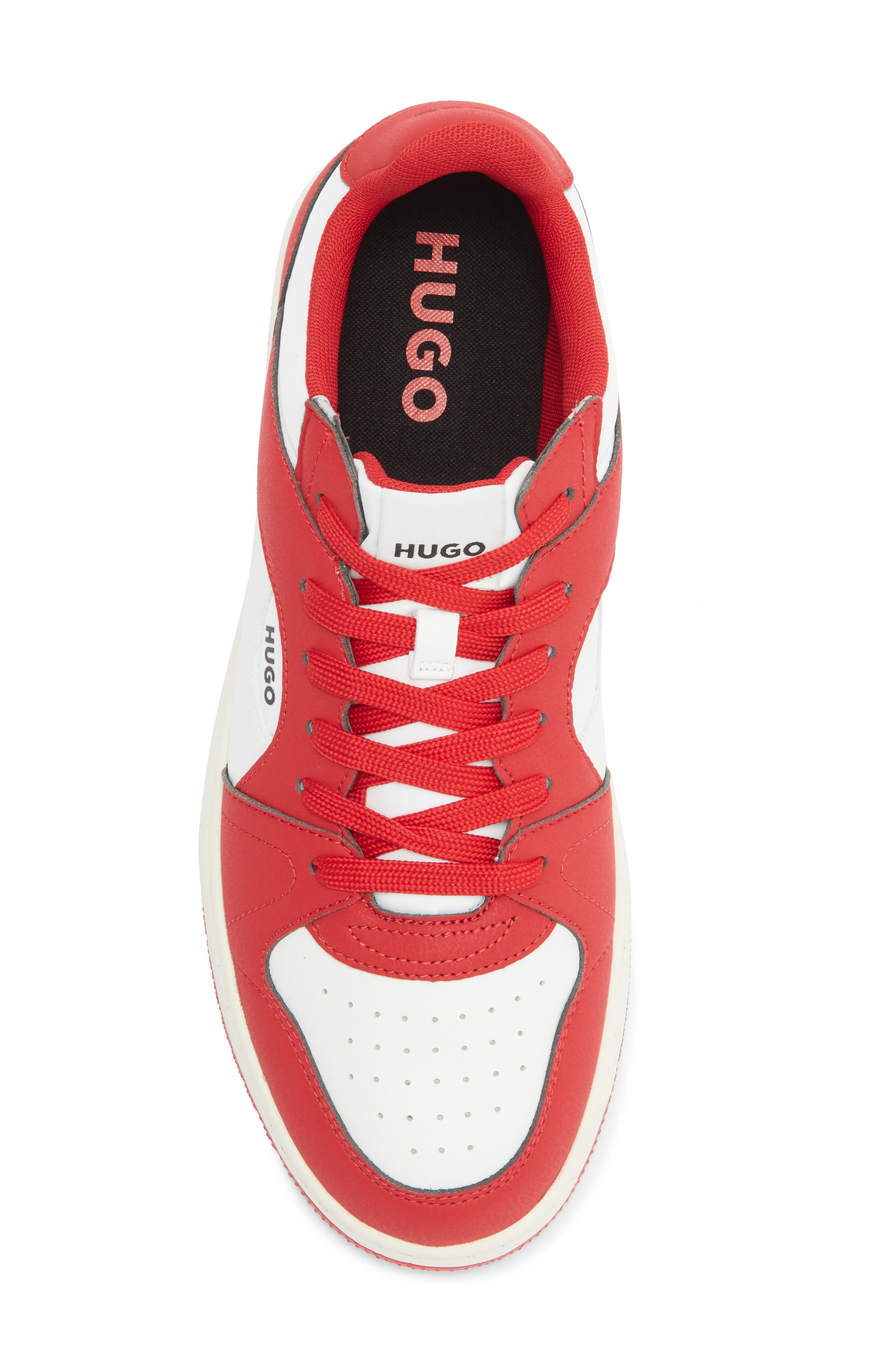 BOSS Hadrain Tenn Sneaker, Alternate, color, Open Red