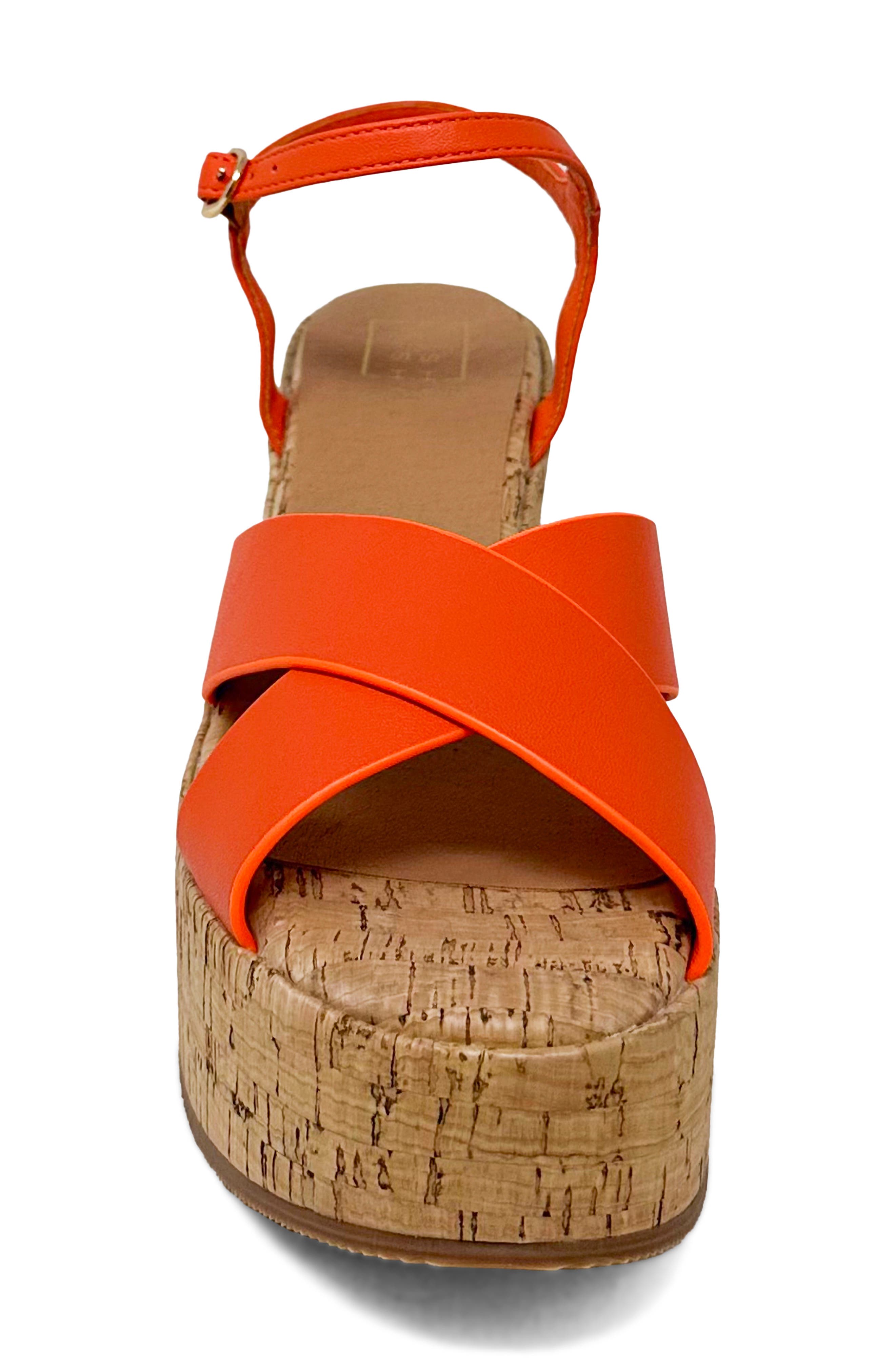 Indiana Platform Sandal, Alternate, color, ORANGE