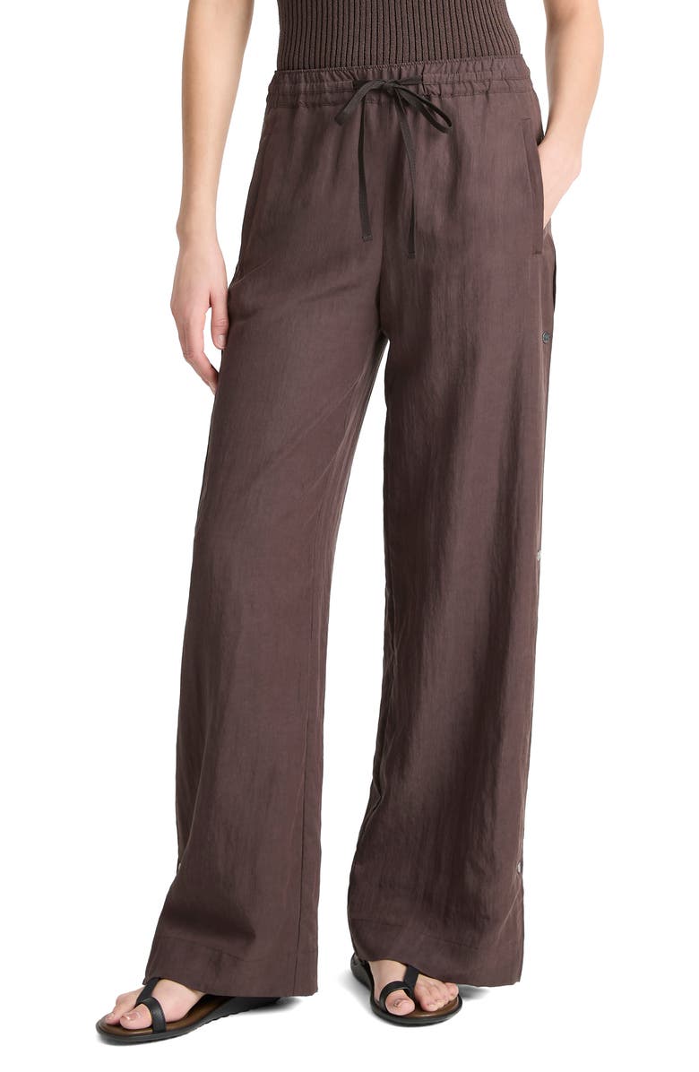 Vince Side Snap Drawstring Pants, Main, color, Dark Coffee
