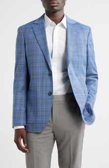 Nordstrom Azzur Plaid Wool Sport Coat
