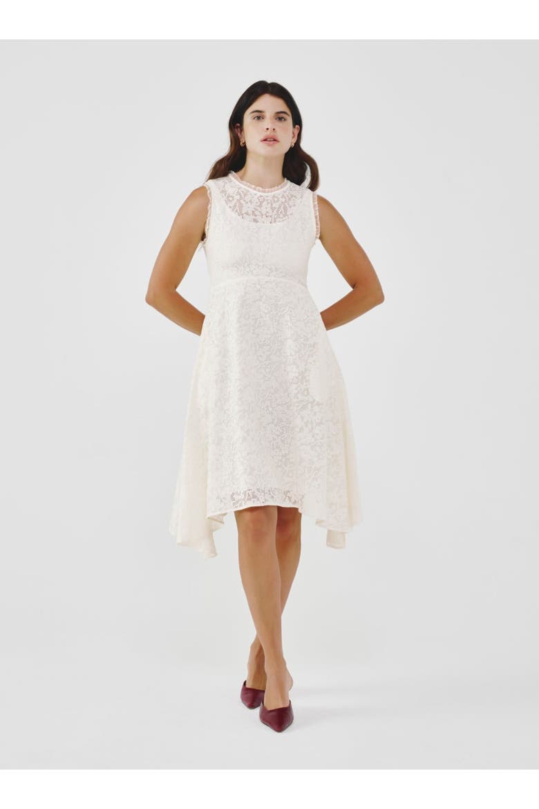 Organic Cotton Lace Dress, Alternate, color, Off-white