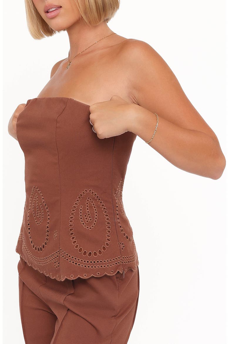 Benton Eyelet Scalloped Hem Camisole, Alternate, color, BROWN