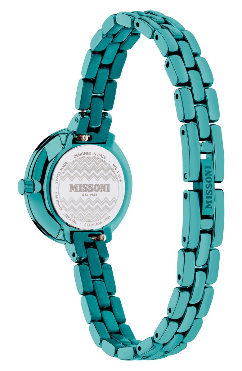 Missoni Petite Bracelet Watch, 25mm, Alternate, color, Green