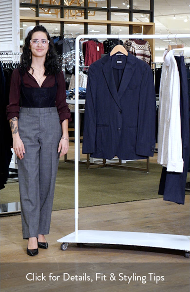 Huge Slim Fit Blue Mélange Stretch Wool Blend Suit, sales video thumbnail