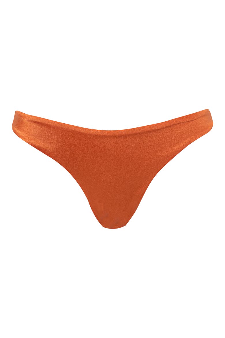 Satin Umber Sublimity Reversible Bikini Bottoms, Alternate, color, COPPER