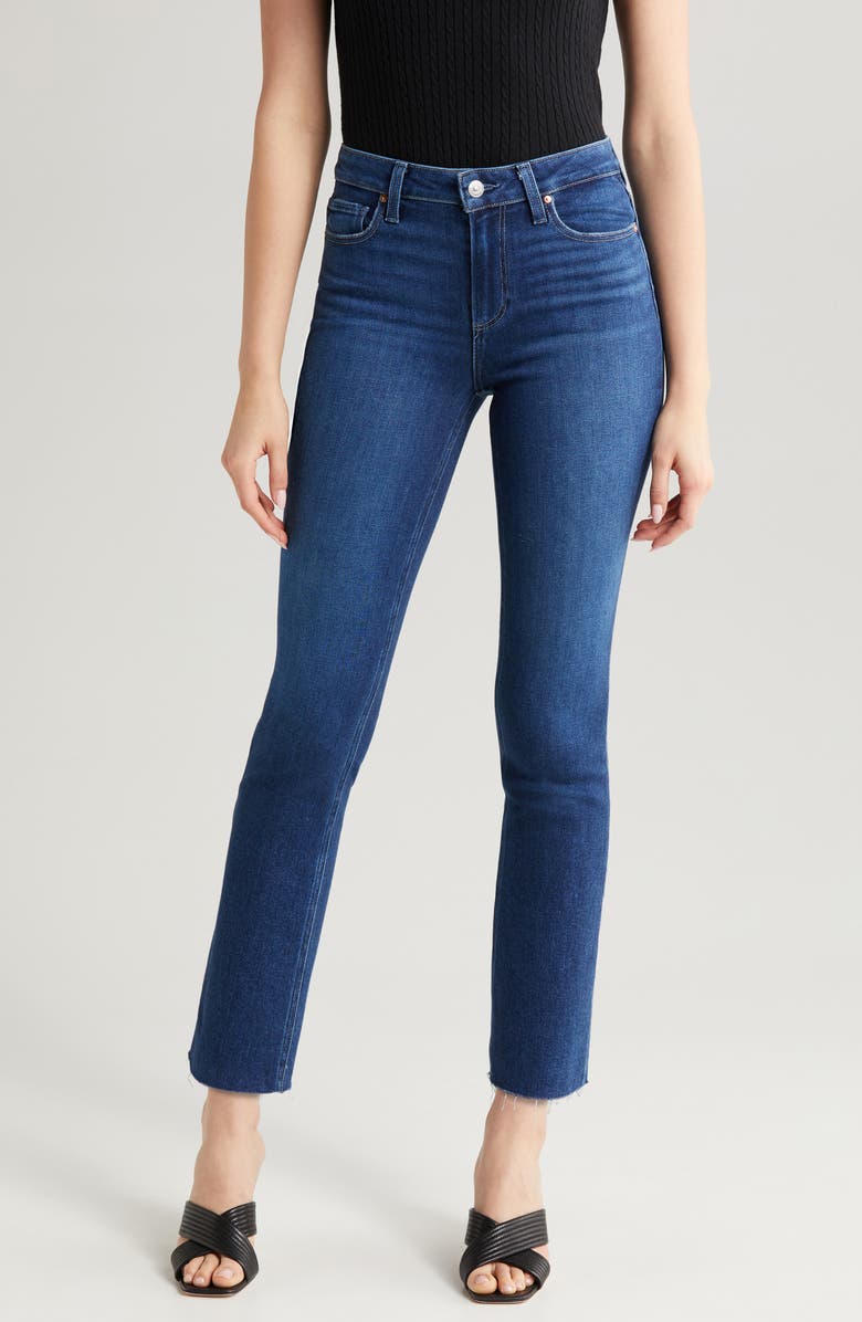 PAIGE Cindy Raw Edge Straight Leg Jeans, Main, color, Foreign Film