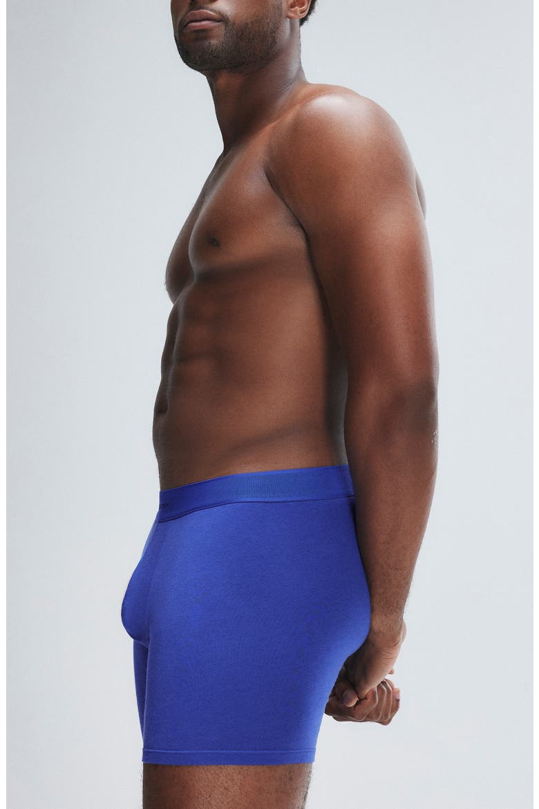 Savage X Cotton Blend Boxer Briefs, Alternate, color, BLUE CYBER CAFE