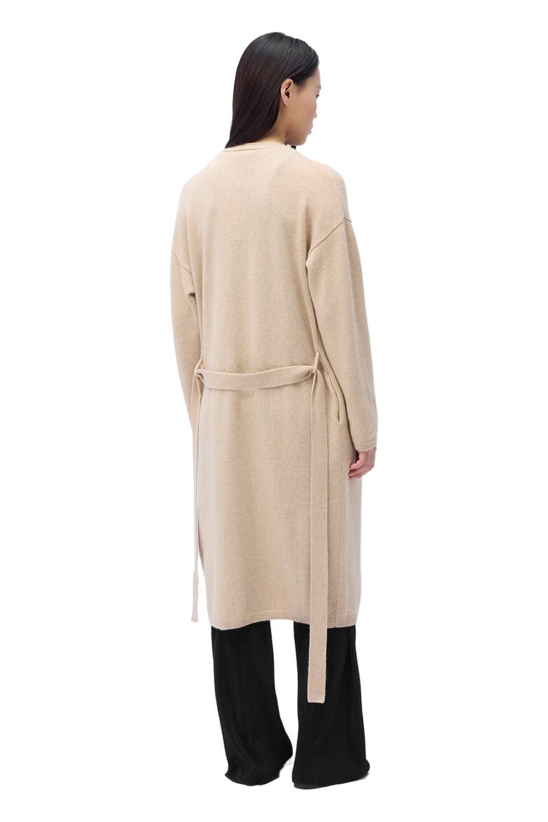 Long Maternity Cashmere Robe, Alternate, color, beige