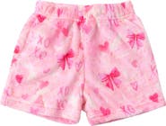 Preppy Goose Plush Bows Print loungewear Shorts