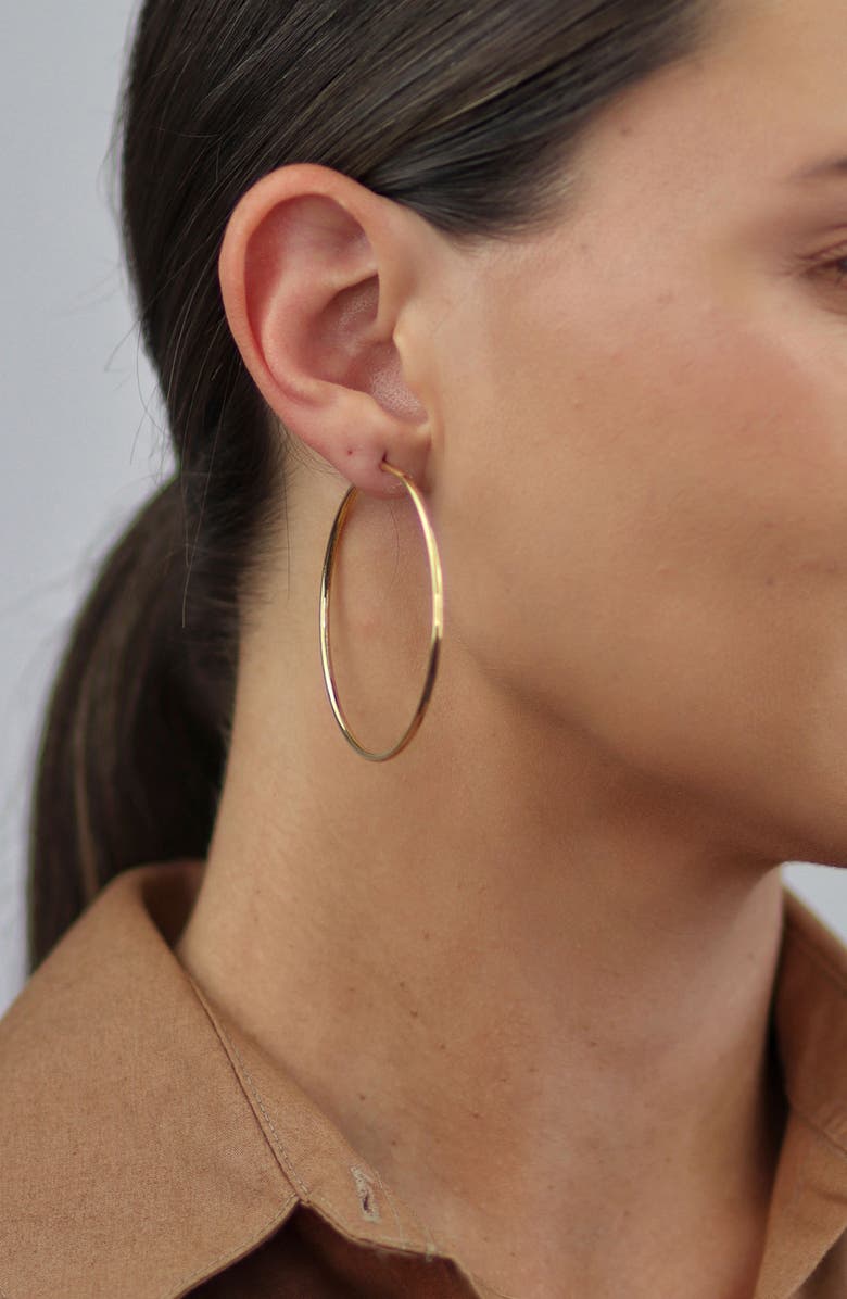 BLING JEWELRY Set of 2 Minimalist Hoop Earrings, Alternate, color,