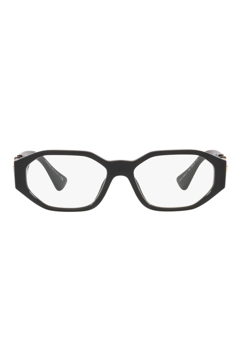 56mm Irregular Optical Glasses, Main, color, BLACK