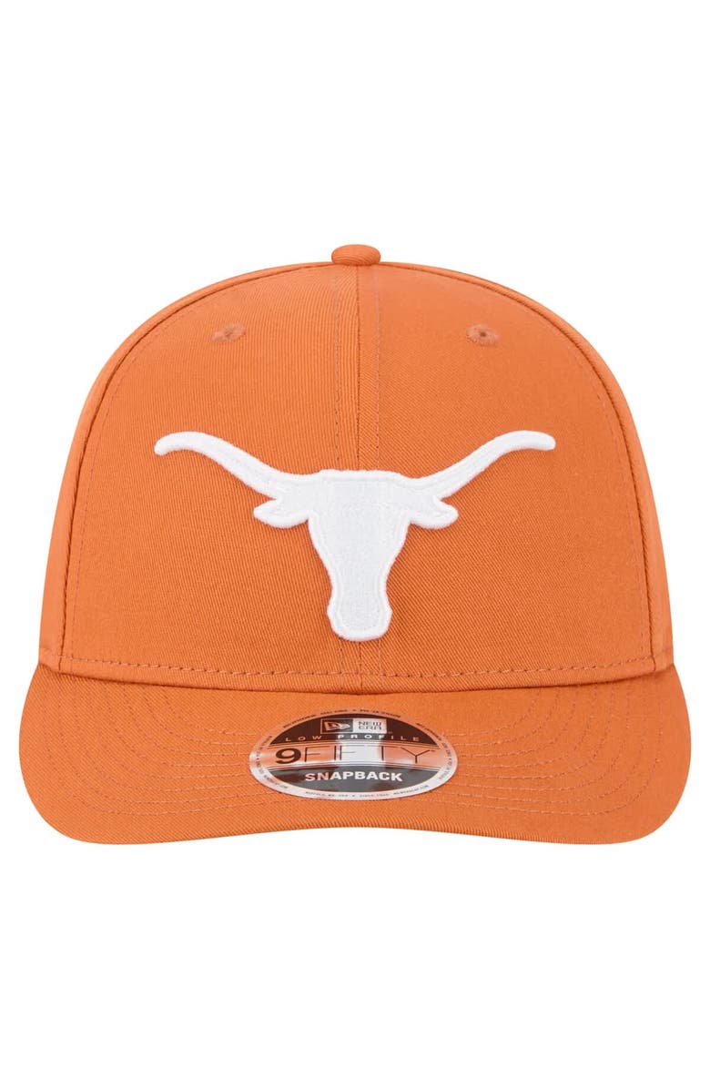 New Era Men's New Era Texas Orange Texas Longhorns Low Profile 9FIFTY Snapback Hat, Alternate, color, Burnt Orange