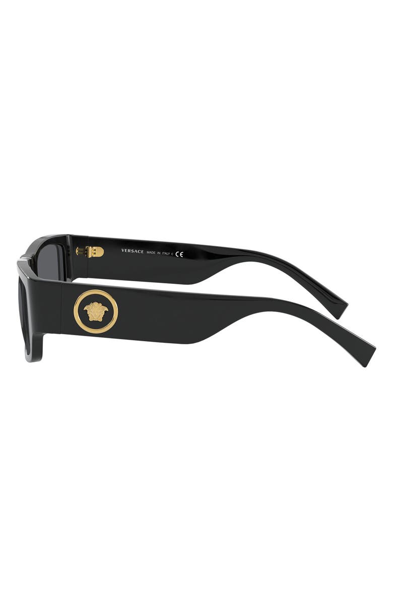 Versace 56mm Rectangle Sunglasses, Alternate, color,