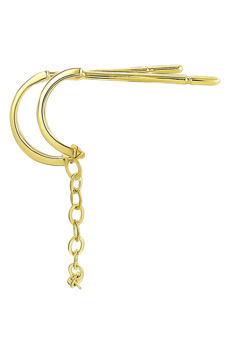 CANDELA JEWELRY Double Hoop Chain Drop Earrings, Alternate, color, 