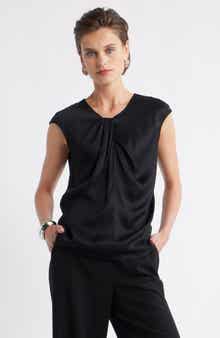 Nordstrom Twist Front Satin Top