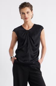 Nordstrom Twist Front Satin Top