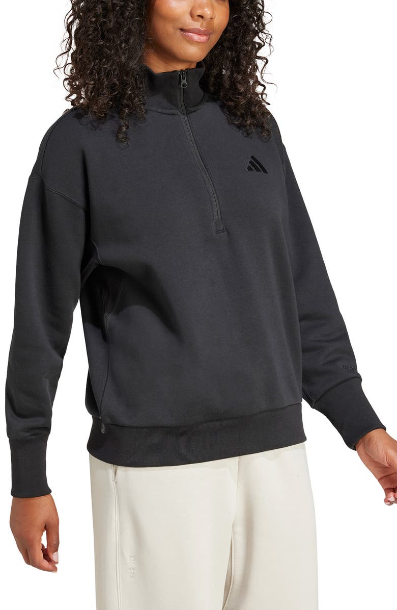 adidas All Szn Quarter Zip Sweatshirt, Alternate, color,
