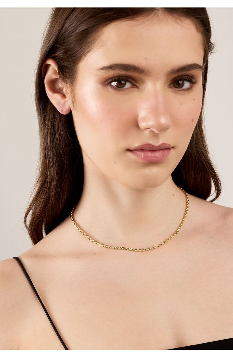 Electric Picks Harper Gold Filled Rope Chain Necklace, Alternate, color, Gold - 18"