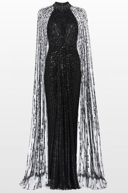 Jenny Packham Cairo Maxi Gown In Black