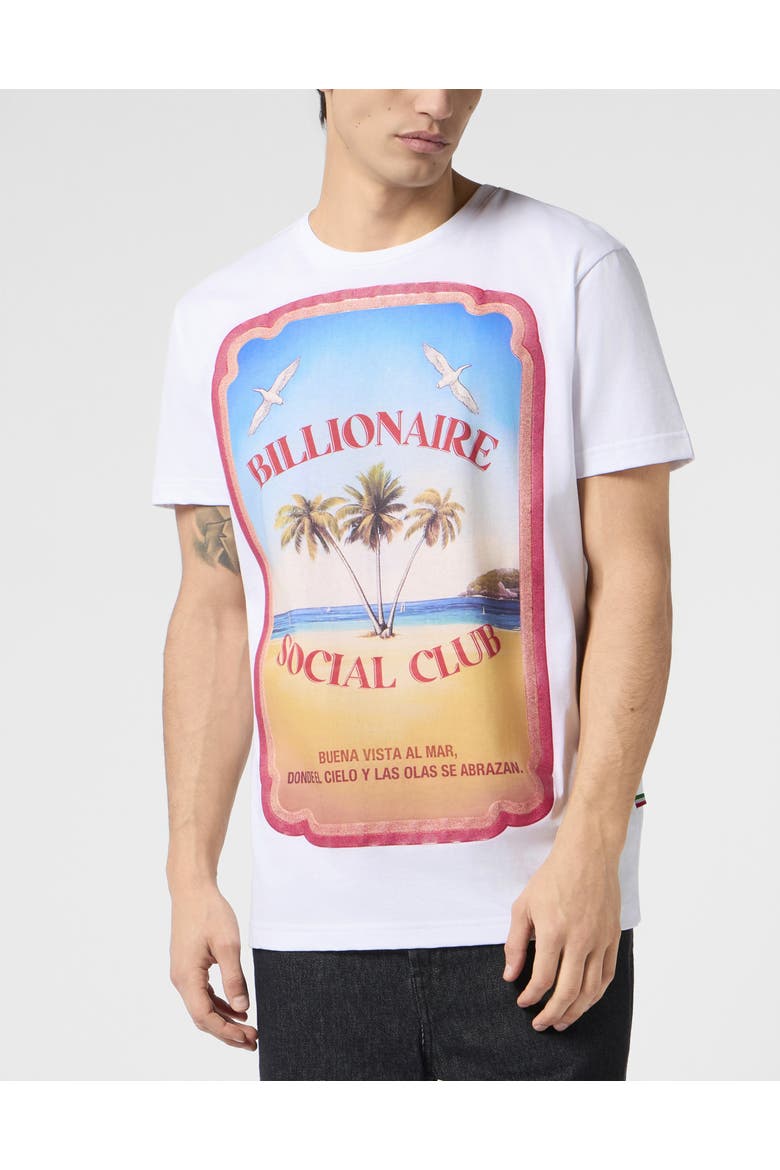 Round-Neck T-Shirt Social Club Men, Main, color, white