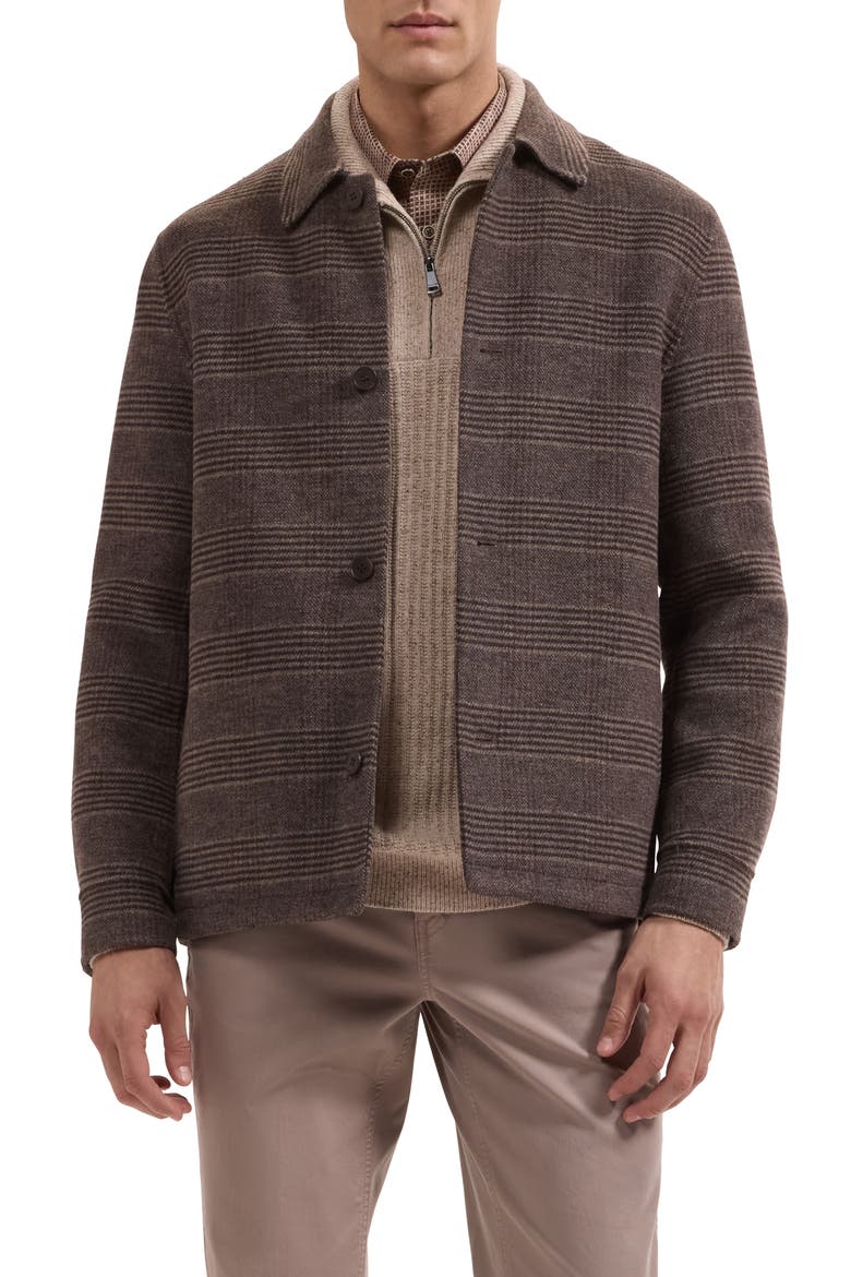 Wool Blend Blouson Jacket, Main, color, TRUFFLE