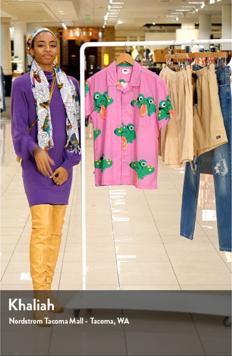 Frogman Pocket Short Sleeve Button-Up Camp Shirt, sales video thumbnail