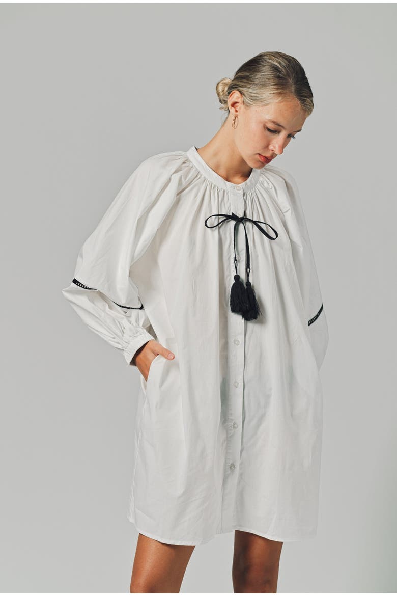 The Minka Dress, Alternate, color, White/Black