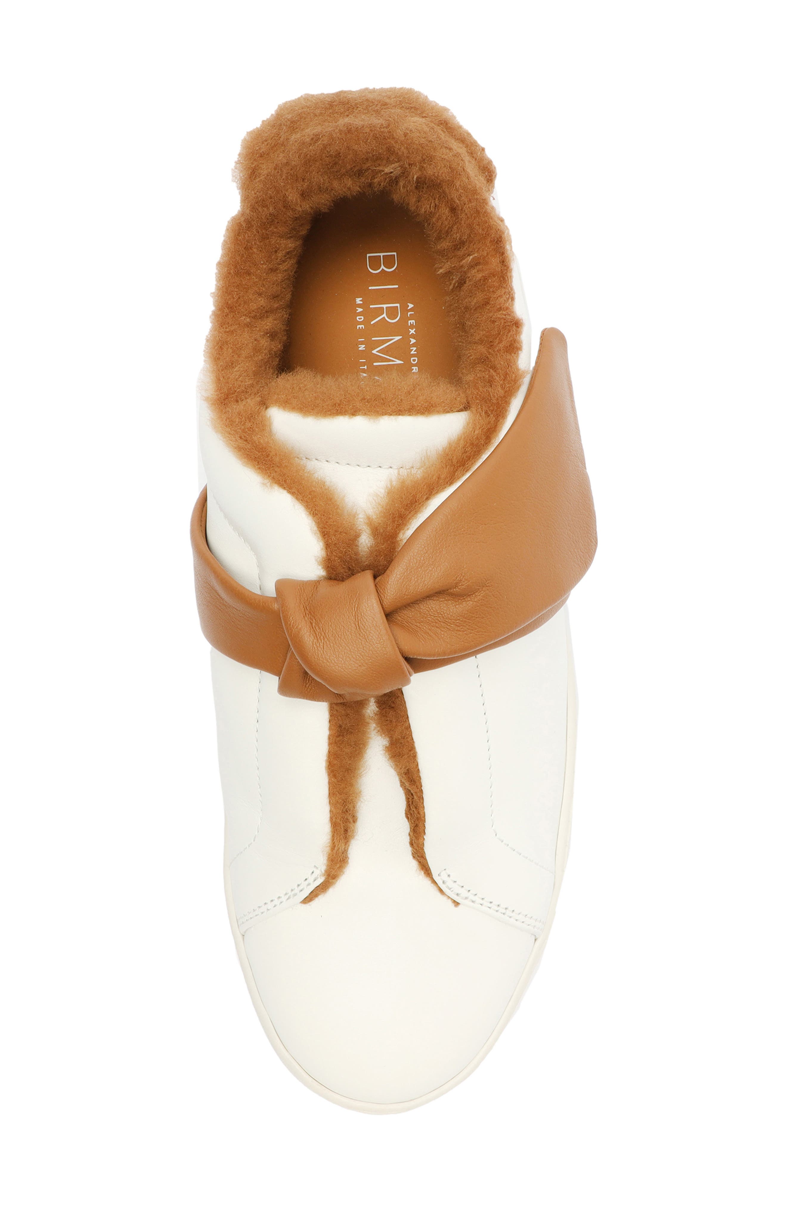 Clarita Bow Slip-On Sneaker, Alternate, color, WHITE/ COGNAC