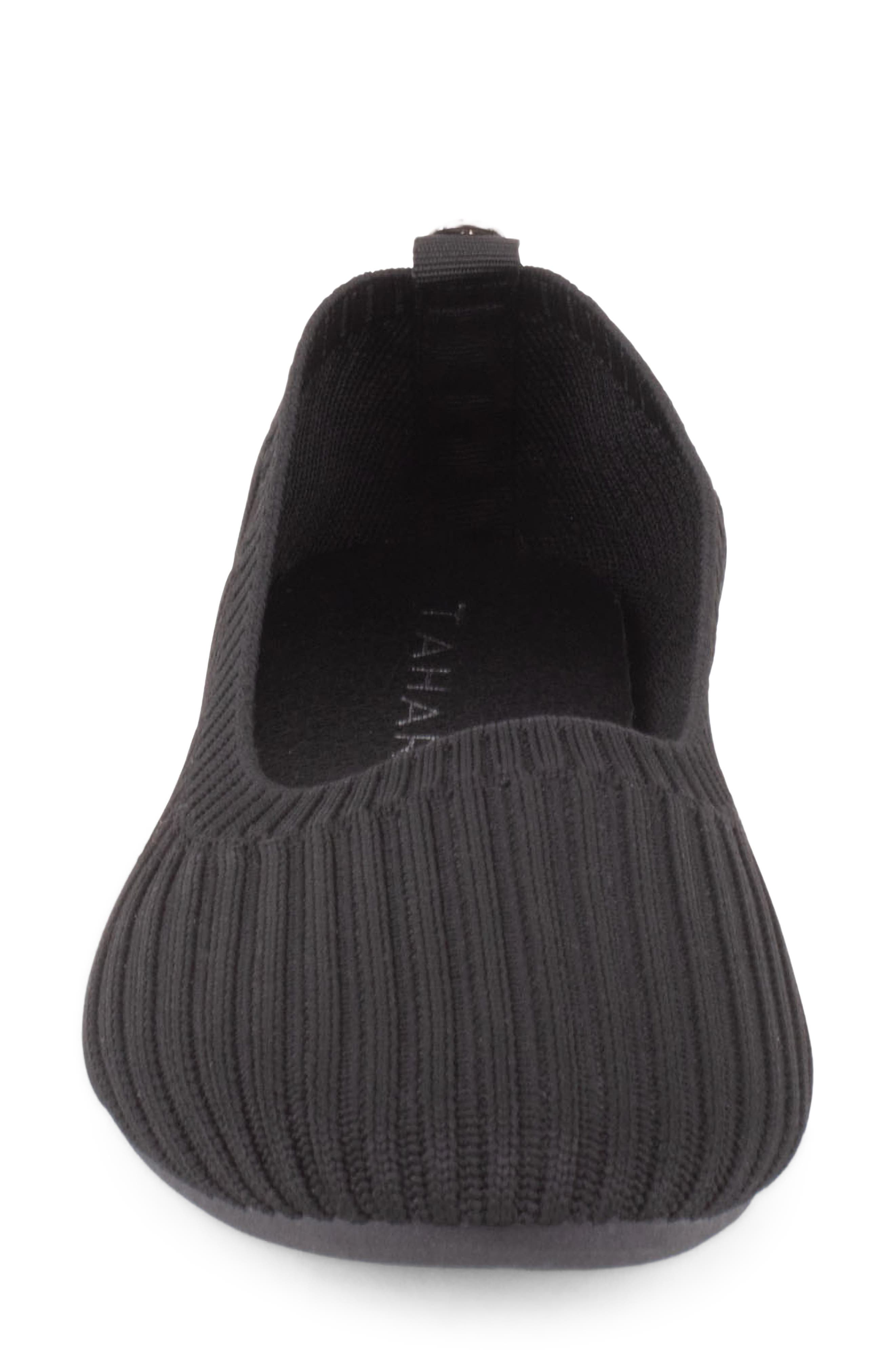 Tahari Clementia Knit Ballet Flat, Alternate, color, Black