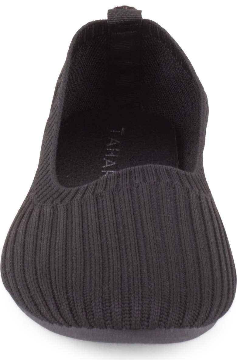 Tahari Clementia Knit Ballet Flat, Alternate, color, Black