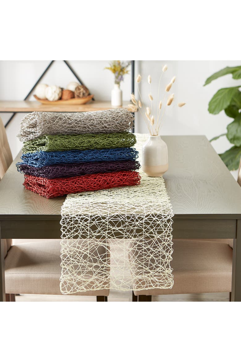 Artichoke Woven Paper Table Runner, Alternate, color, Artichoke