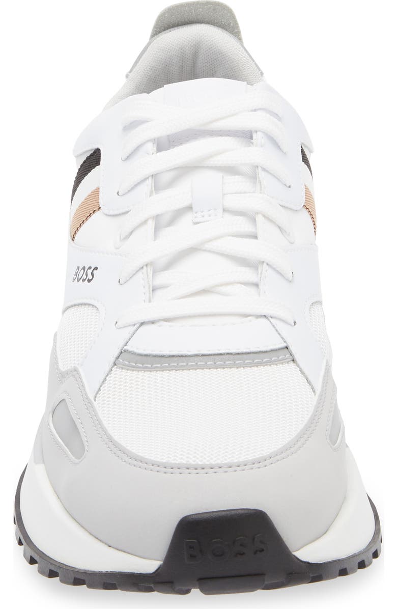BOSS Jonah Trainer Sneaker, Alternate, color, White
