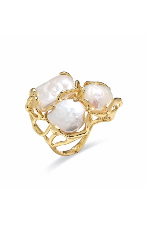 Valentina Freshwater Pearl Cluster Ring