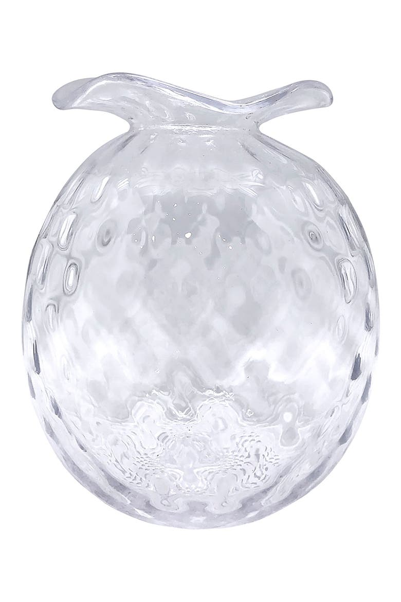 Large Pineapple Texture Bud Vase, Main, color, CLEAR
