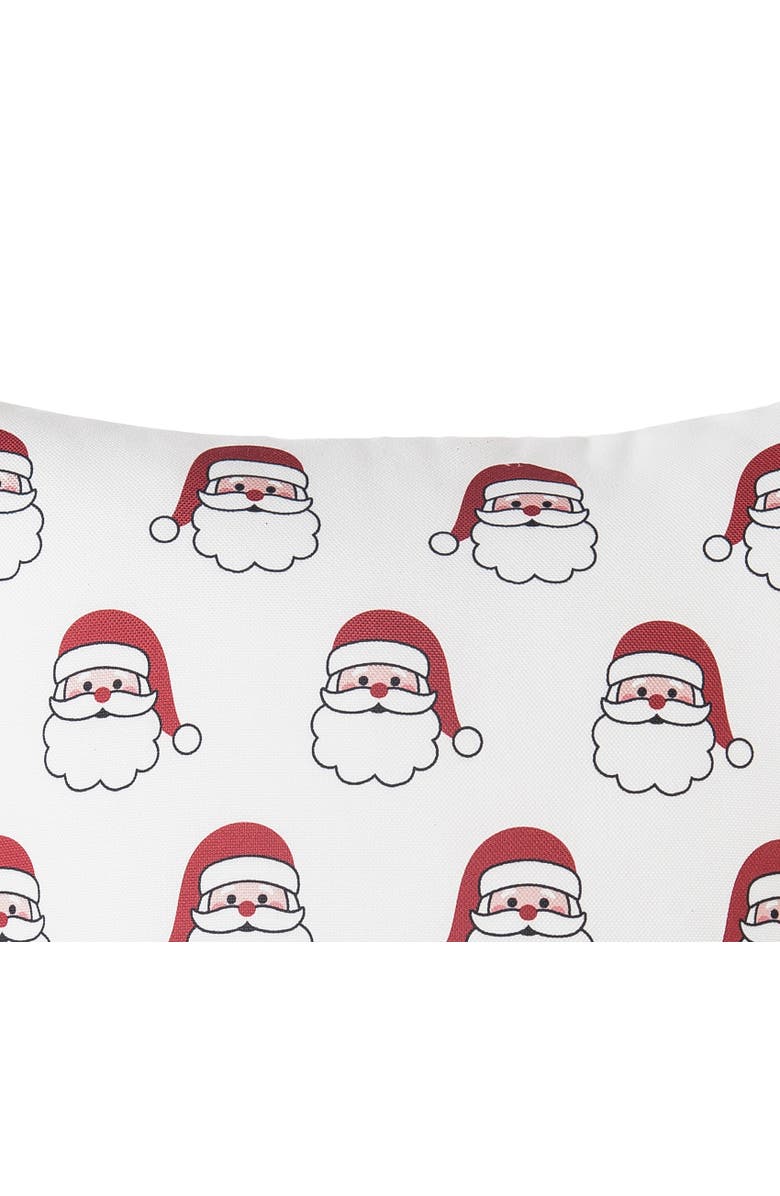 C&F Home Santa Season Christmas Throw Indoor/Outdoor Accent Pillow, 18" x 18", Alternate, color, Red