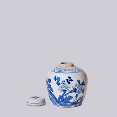 Cobalt Guild Porcelain Pheasant Lidded Round Storage Jar