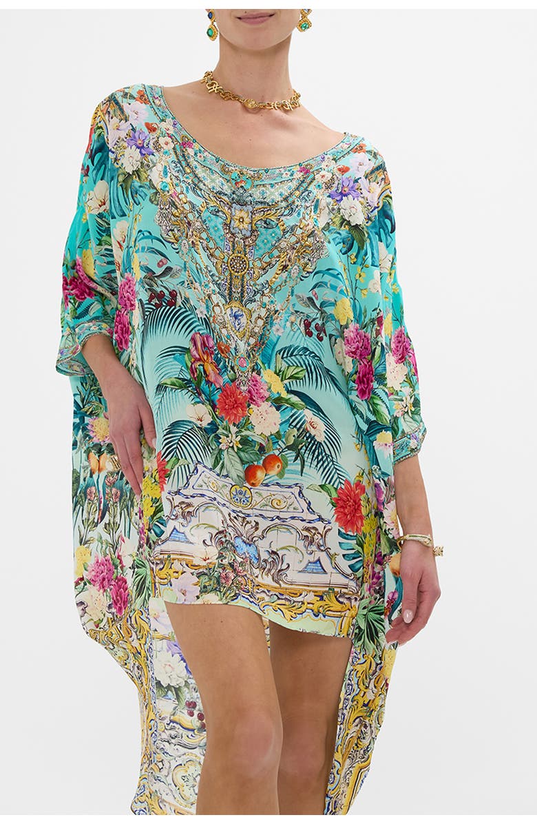 Camilla Scoop Back Hem Dress Gardens Of Queluz, Alternate, color, 