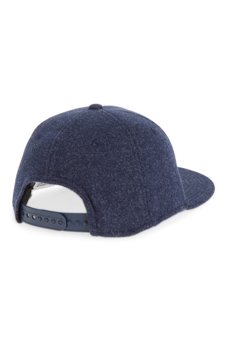 Gender Inclusive Logo Embroidered Snapback Hat, Alternate, color, NAVY BLUE