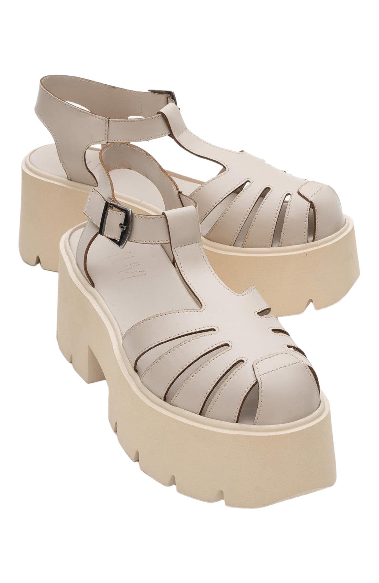 Verua Platform Sandal, Alternate, color, Beige Faux Leather