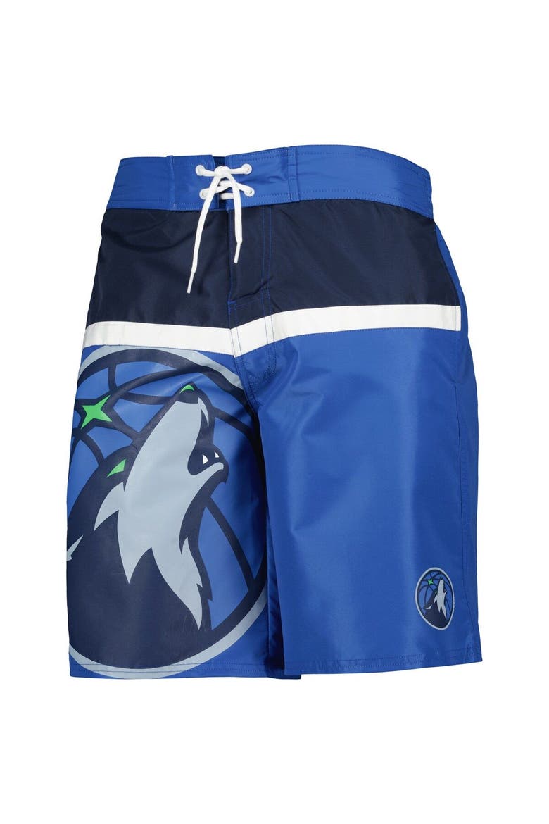 Men's G-III Sports by Carl Banks Blue Minnesota Timberwolves Sea Wind Swim Trunks, Alternate, color, Blue
