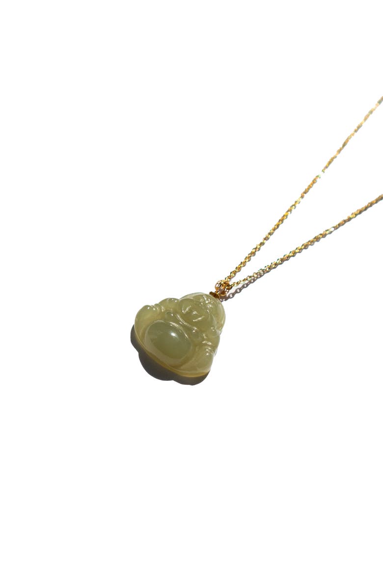 seree Buddha Green jade buddha pendant necklace, Alternate, color, 