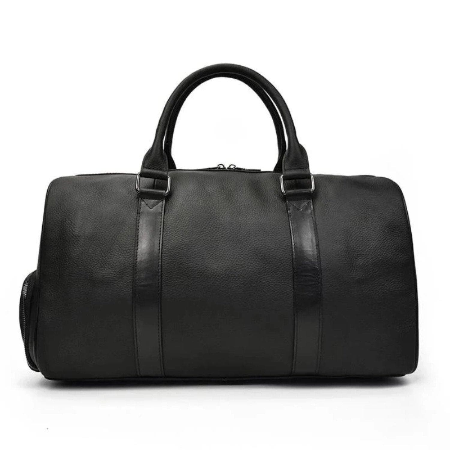 STEEL HORSE LEATHER The Endre Weekender Bag, Main, color, Black