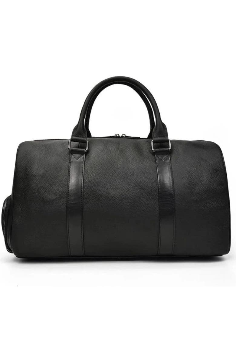 STEEL HORSE LEATHER The Endre Weekender Bag, Main, color, Black